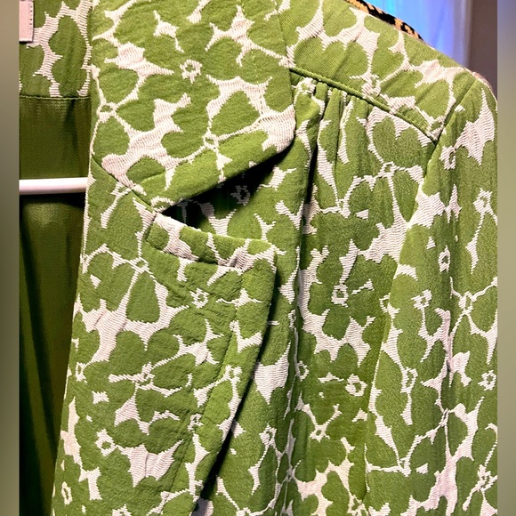 Nine West Light Green Patterned Long Jacket/Blazer Size XL. EUC - Picture 2 of 7